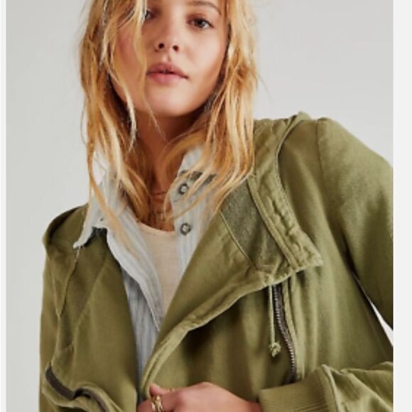 NEW! Free People Carmen Moto Cotton Jacket, size S New with Out tag - Picture 2 of 9